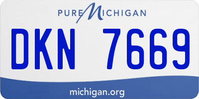 MI license plate DKN7669