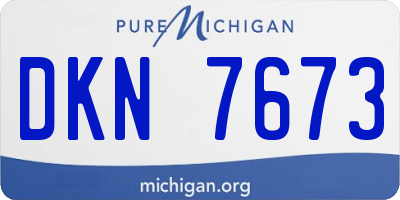 MI license plate DKN7673