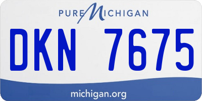 MI license plate DKN7675