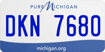 MI license plate DKN7680