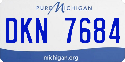 MI license plate DKN7684