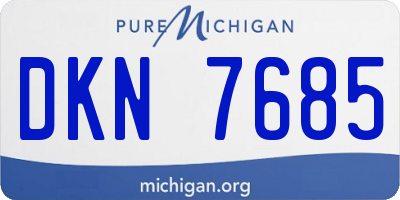 MI license plate DKN7685