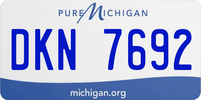 MI license plate DKN7692