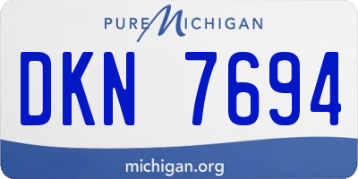 MI license plate DKN7694