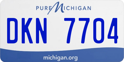 MI license plate DKN7704