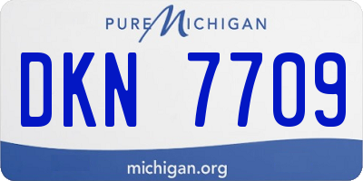 MI license plate DKN7709