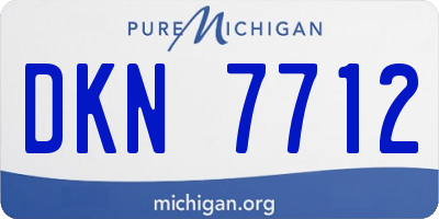 MI license plate DKN7712