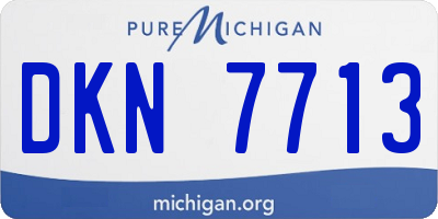 MI license plate DKN7713