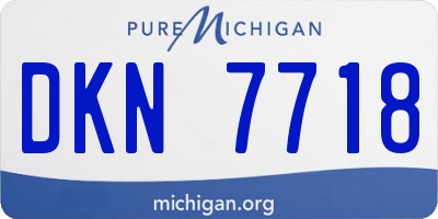 MI license plate DKN7718