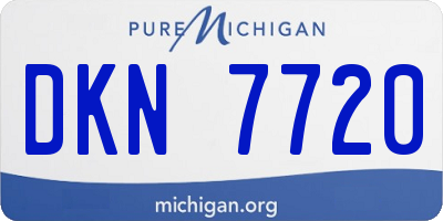 MI license plate DKN7720