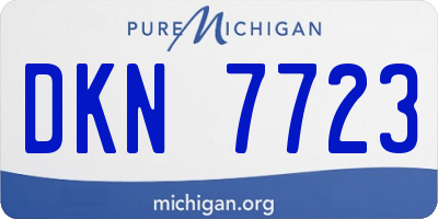 MI license plate DKN7723