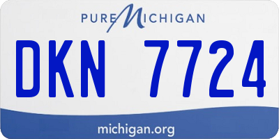 MI license plate DKN7724