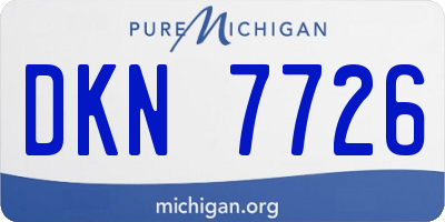 MI license plate DKN7726