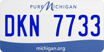 MI license plate DKN7733
