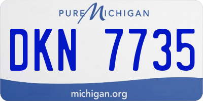 MI license plate DKN7735