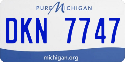MI license plate DKN7747