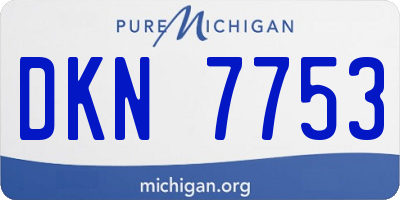 MI license plate DKN7753