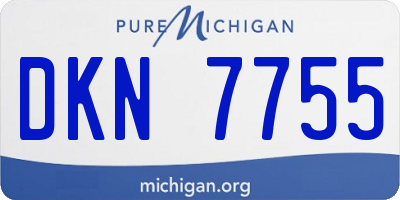 MI license plate DKN7755