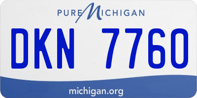MI license plate DKN7760