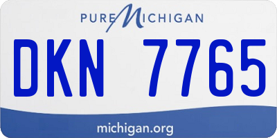 MI license plate DKN7765