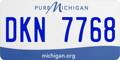 MI license plate DKN7768