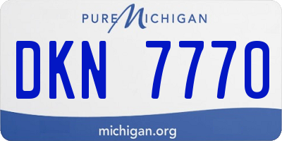 MI license plate DKN7770