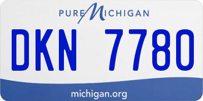 MI license plate DKN7780