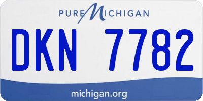 MI license plate DKN7782