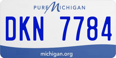 MI license plate DKN7784