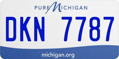 MI license plate DKN7787