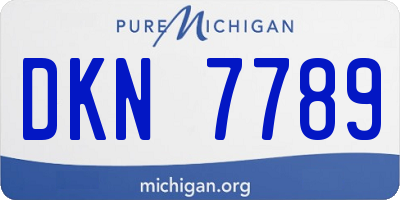 MI license plate DKN7789