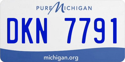 MI license plate DKN7791