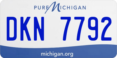 MI license plate DKN7792