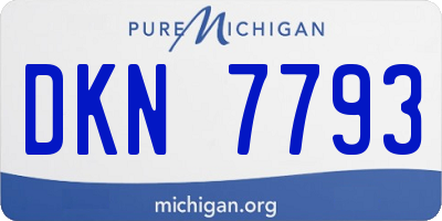 MI license plate DKN7793