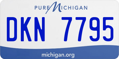 MI license plate DKN7795