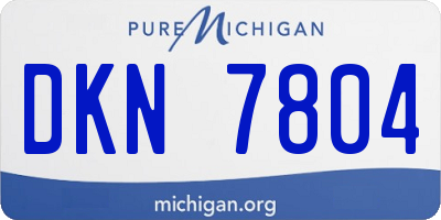 MI license plate DKN7804