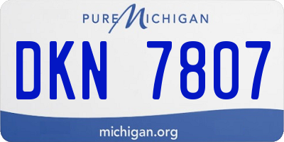 MI license plate DKN7807
