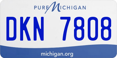 MI license plate DKN7808
