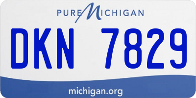 MI license plate DKN7829
