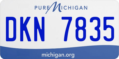 MI license plate DKN7835