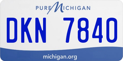 MI license plate DKN7840