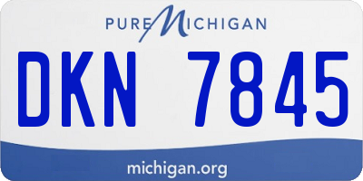 MI license plate DKN7845