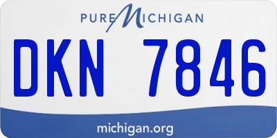MI license plate DKN7846