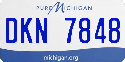 MI license plate DKN7848