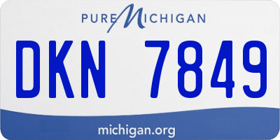 MI license plate DKN7849