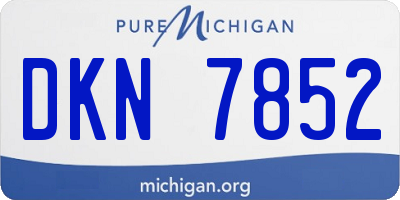 MI license plate DKN7852