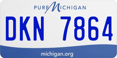 MI license plate DKN7864