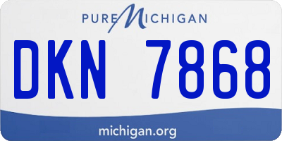 MI license plate DKN7868