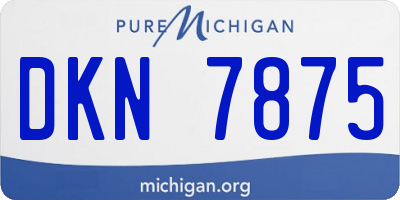 MI license plate DKN7875