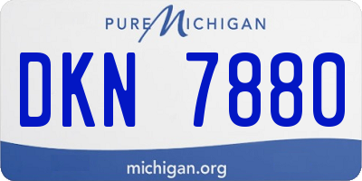 MI license plate DKN7880